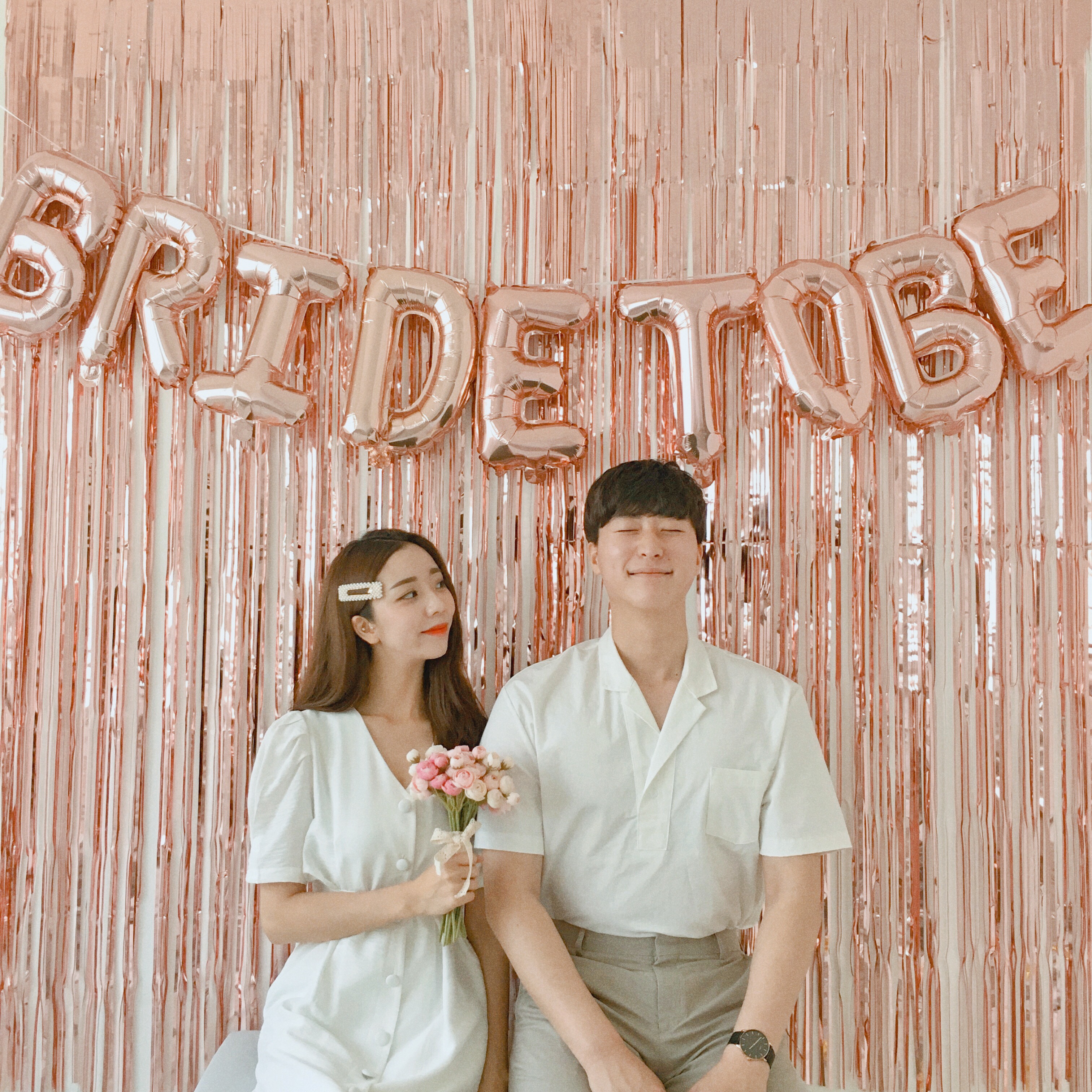 [은박풍선]  BRIDE TO BE 로즈골드 브라이덜샤워