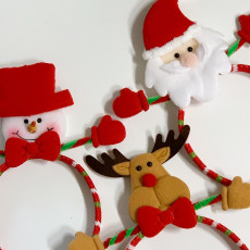 산타,루돌프,눈사람 머리띠 (크리스마스)