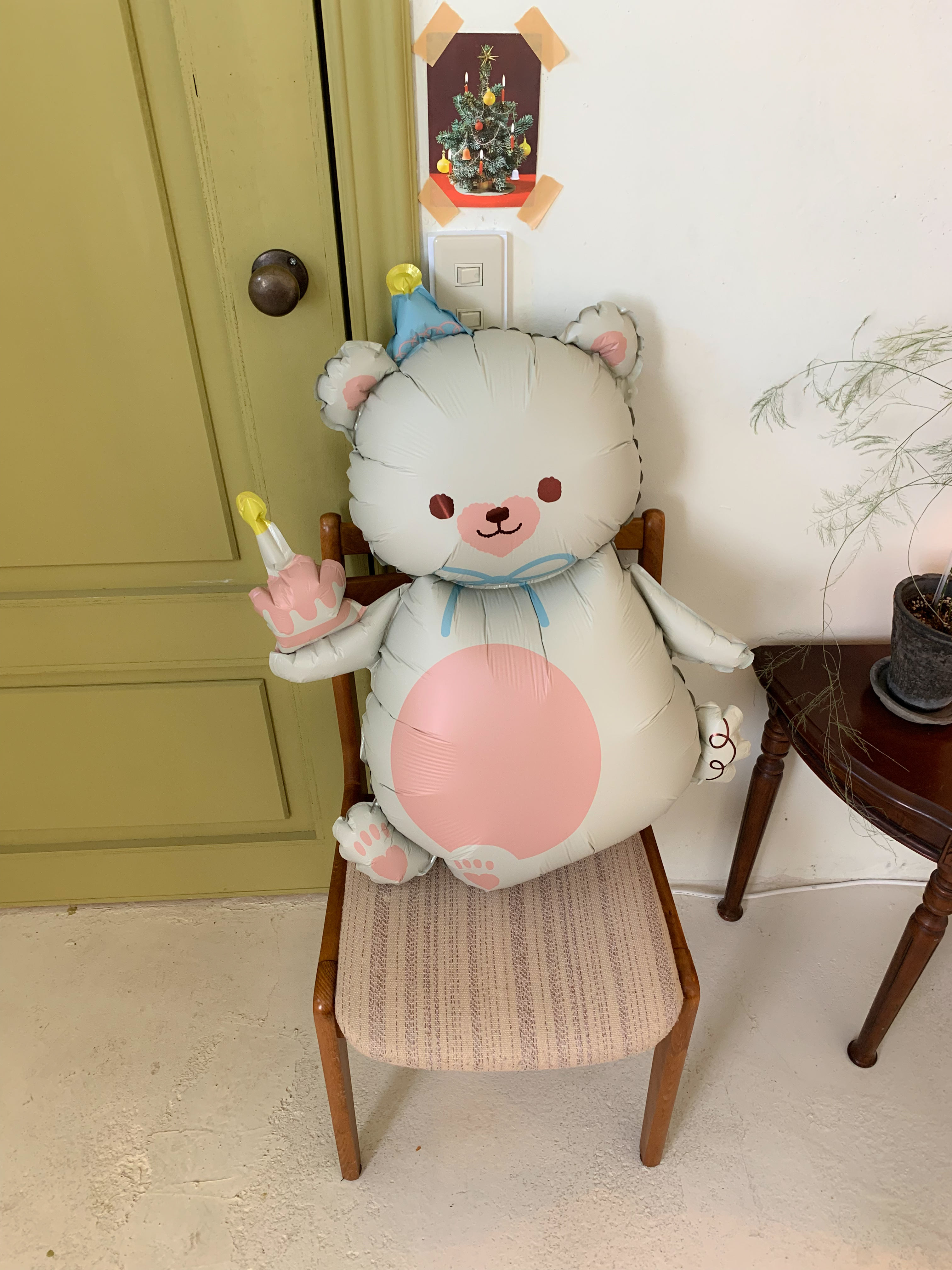 곰돌이 케이크 풍선