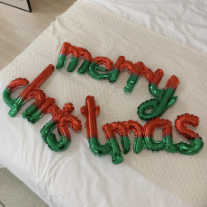 레드 그린 크리스마스 풍선세트