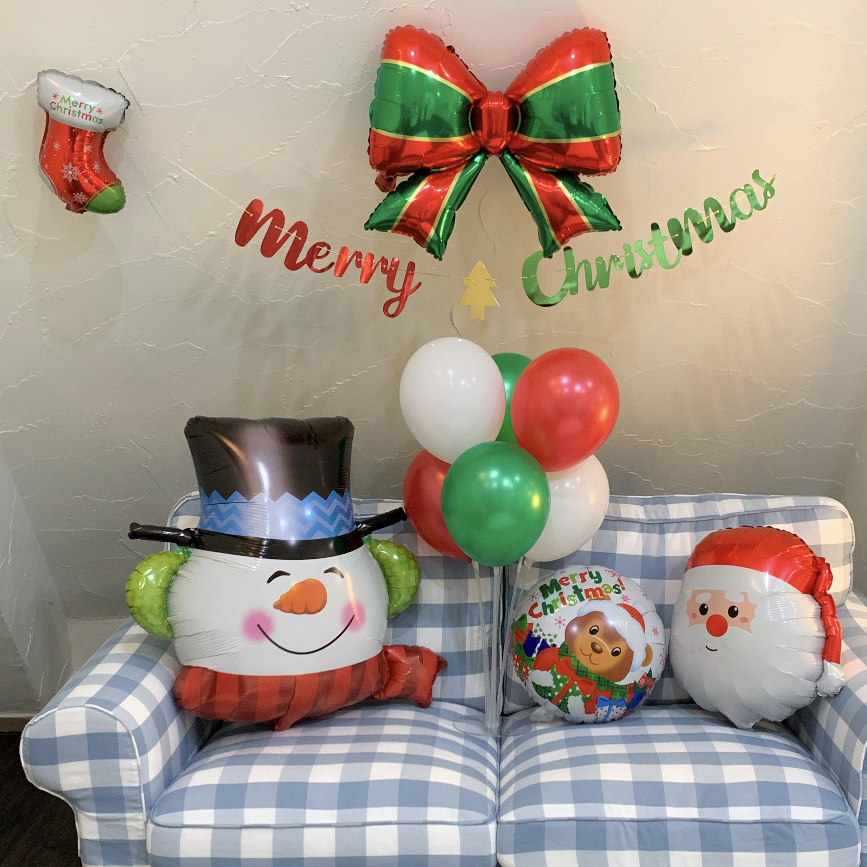 크리스마스 가랜드 풍선 파티팩 7종 세트
