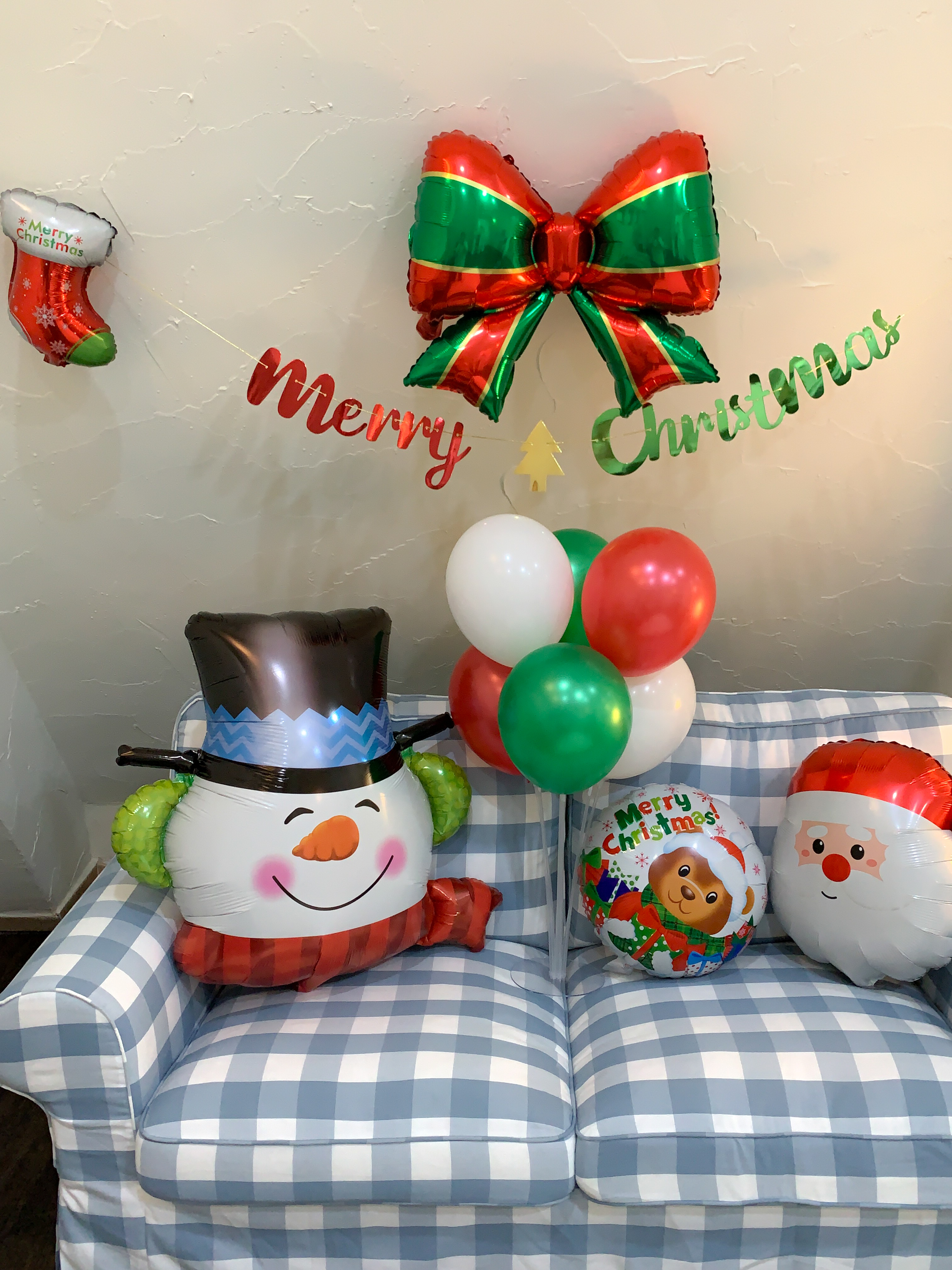 크리스마스 가랜드 풍선 파티팩 7종 세트