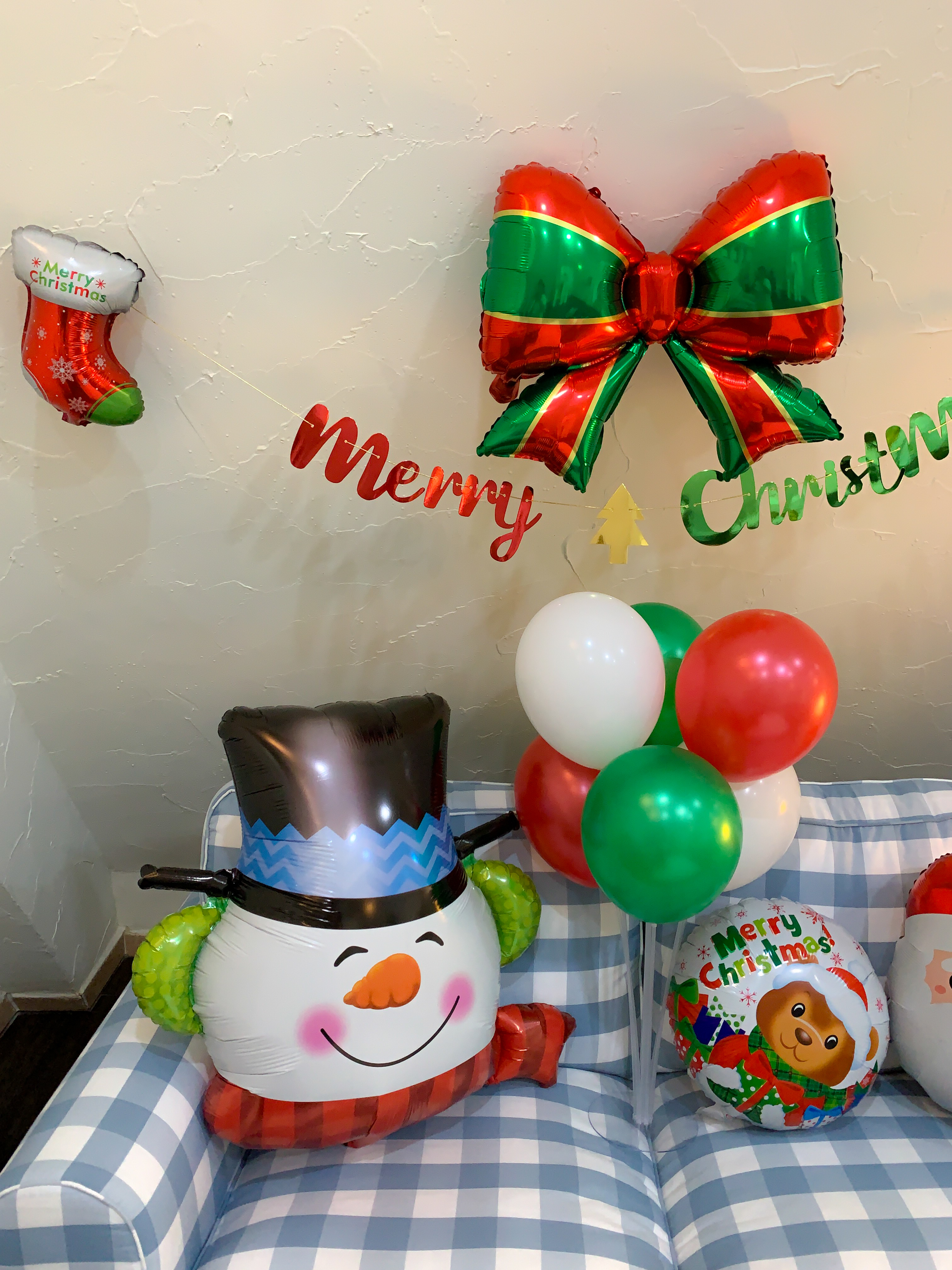 크리스마스 가랜드 풍선 파티팩 7종 세트