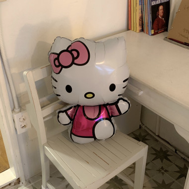 키티 핑크 리본 풍선