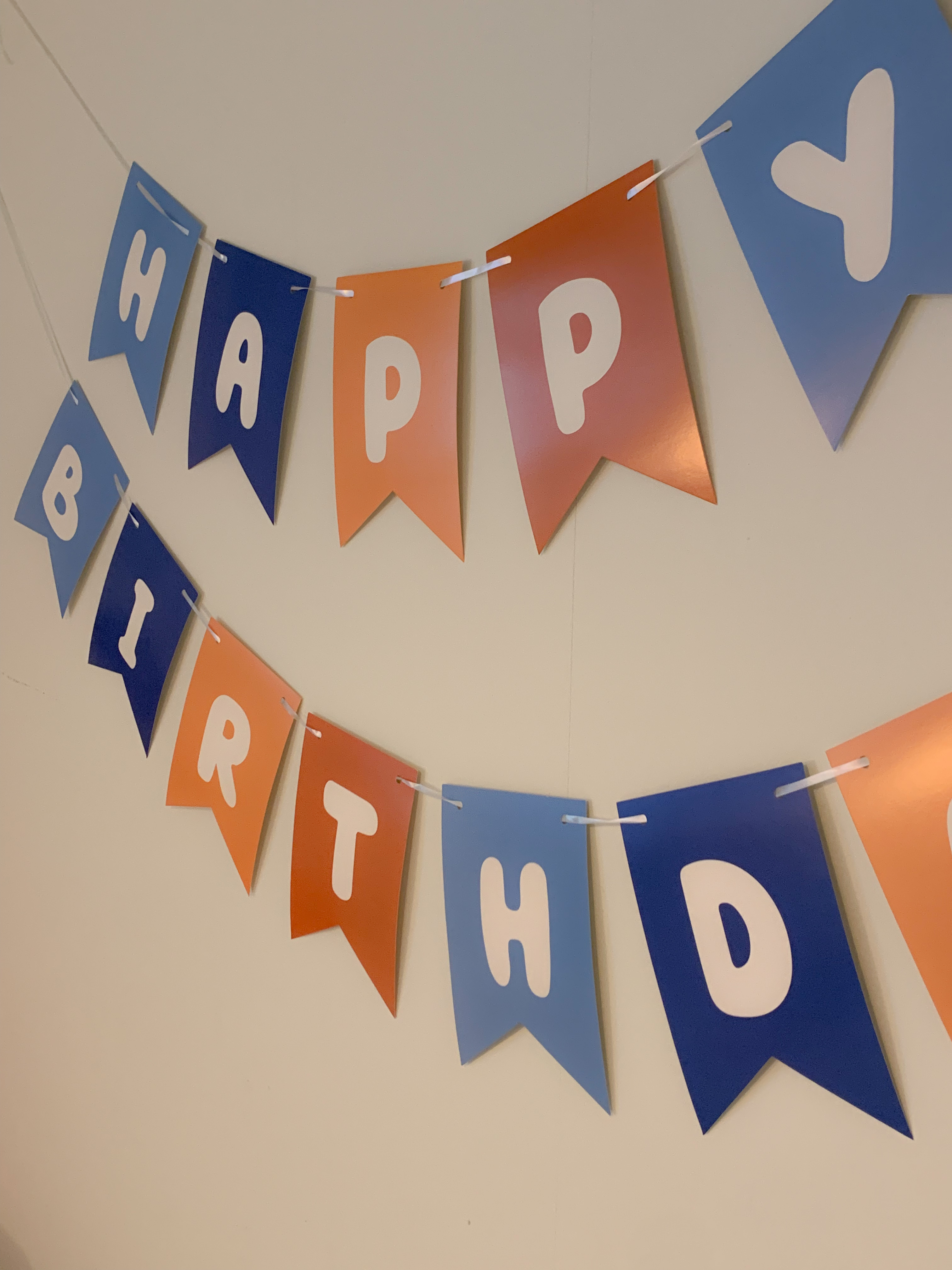 블루주황 생일가랜드