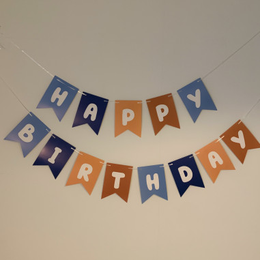 블루주황 생일가랜드