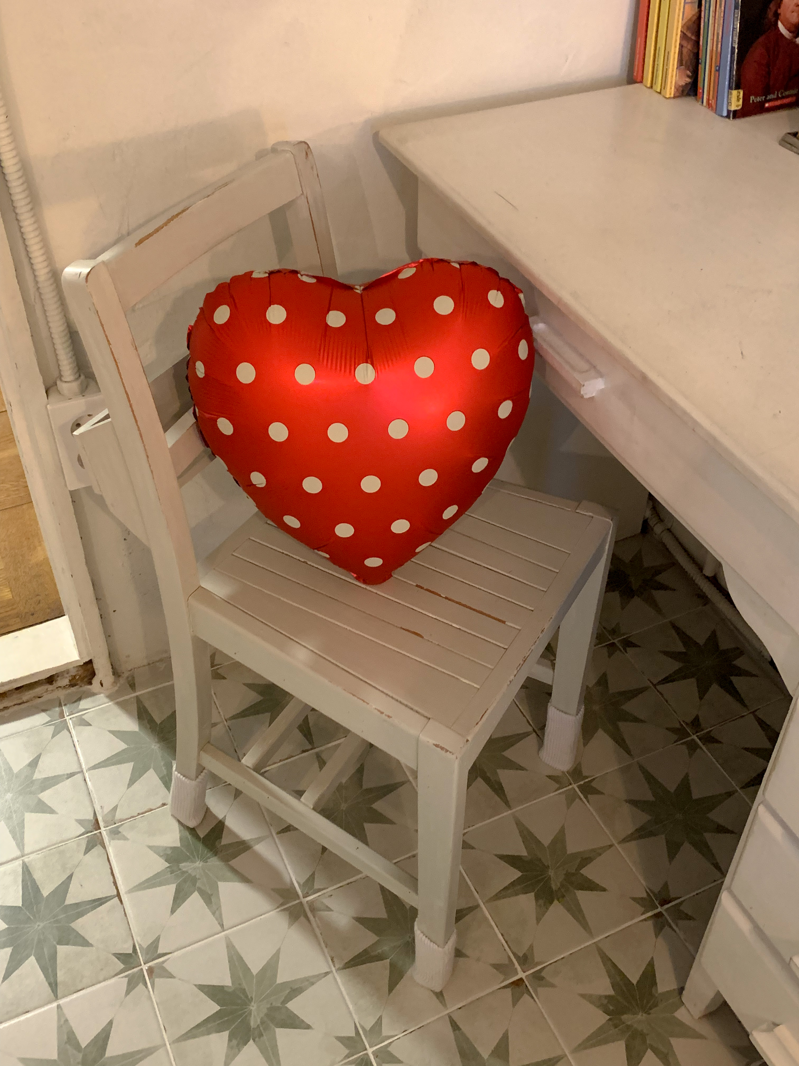 땡땡이 하트풍선 (레드)