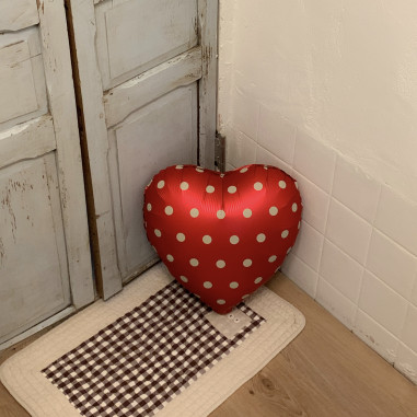 땡땡이 하트풍선 (레드)